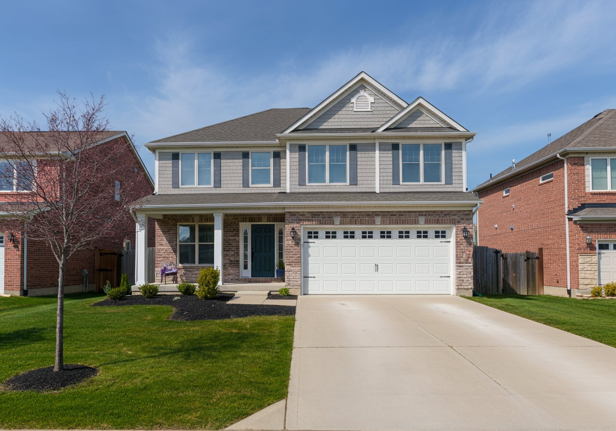 A 2010's two story home with two car attached garage in Novi Michigan